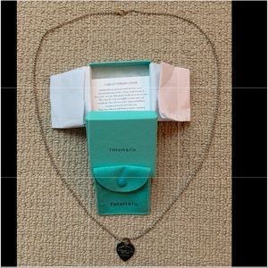 Tiffany & Co. Silver Heart Beaded Chain Necklace